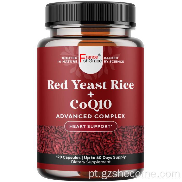 Arroz de levedura vermelha com suplemento CoQ10 para adulto